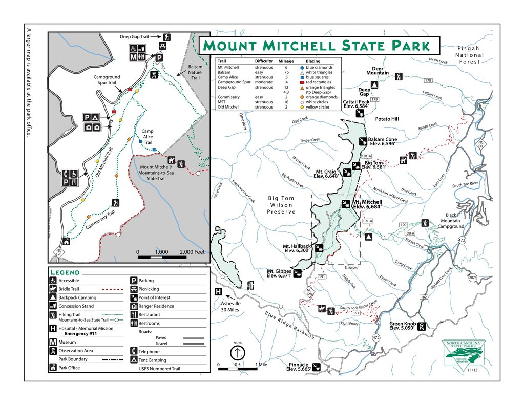 Mt Mitchell State Park Backpacking, Highest Point in the South East